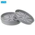 thumbnail image 3 of Uxcell 9 Inch Plant Saucers Tray, Durable Plastic Round Flower Pot Drip Tray, Grey 4Pcs, 3 of 5