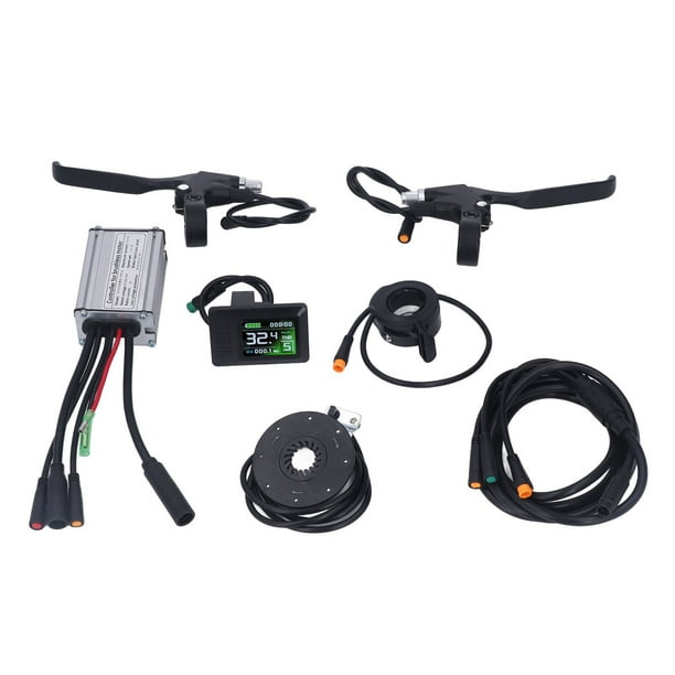 Controlador de metal para bicicleta eléctrica, kit de controlador de bicicleta eléctrica Controlador de bicicleta de montaña para motor W Bicicleta eléctrica Panel LC C Salida de alta intensidad