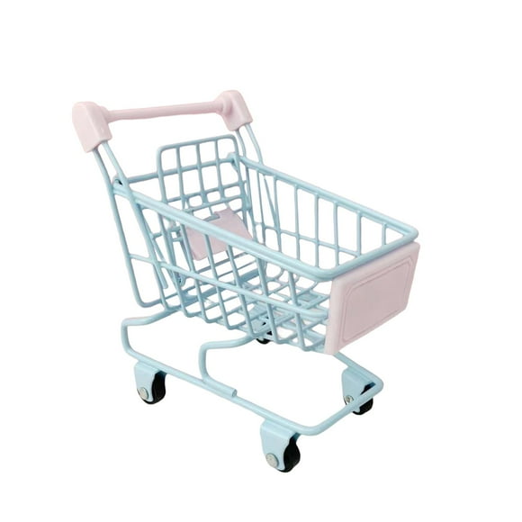Carrito de compras juguetes Salvador Mini tienda juguete para niñas Azul