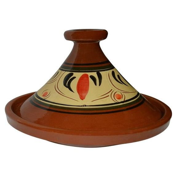 Moroccan Cooking Tagine Handmade Lead Free Safe Glazed Medium 10 inches Across Traditional