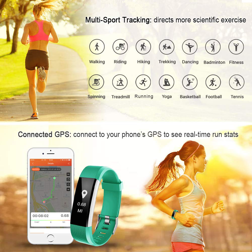 Activity Tracker with Step Counter Calorie Counter Pedometer Technology Product for Kids Seniors Women and Men Healthtech Fit-Moji Fun Fitness Tracker with Smartphone APP 
