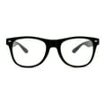 thumbnail image 1 of Classic Hipster Plastic Horn Rim Blue Light Filtering Computer Glasses Black, 1 of 4