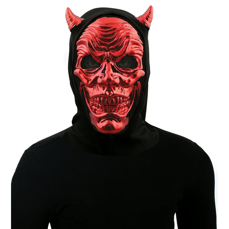 Hørehæmmet Lappe evne WAY TO CELEBRATE! Metallic Devil Red Polypropylene Halloween Costume Mask -  Walmart.com