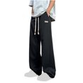 thumbnail image 3 of IhhxPro Men's Casual Pants Oversized Jogger with Pockets Elastic Waist Relaxed Fit Drawstring Trousers Cotton Streetwear for Daily Wear Spring M-4XL, 3 of 7
