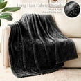 thumbnail image 6 of Whale Flotilla Extra Large Fleece Throw Blanket 50x70 Inch, Super Plush and Soft 300GSM Blankets for All Season, Fluffy and Lightweight, Black, 6 of 7