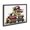 Gray, variant on Kate and Laurel Sylvie Vintage Stacked Matchbox Work Vehicles Pile Framed Canvas Wall Art by Saint and Sailor Studios, 18x24 Gray, Modern Colorful Car Toys Art for Wall