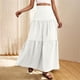 thumbnail image 5 of Faldas Elásticas de la Cintura para las Mujeres Color Sólido de la Longitud Del Tobillo de la Falda Maxi Casual Spring, Faldas Casuales para las Mujeres de Verano, 5 of 9