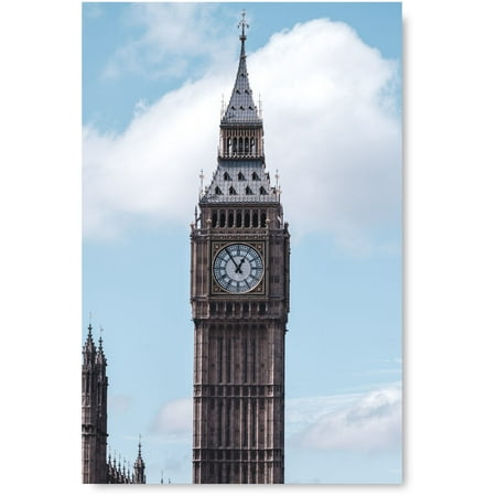 Ideas For Decorating A Big Wall Awkward Styles Urban Poster Decor Big Ben Souvenirs Big Ben Wall Decor Ideas British Art for Home Decor Gifts from London Printed Photo Printed Art Big Ben Poster Artwork London Cityscape Photos ()