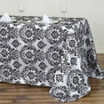thumbnail image 2 of Efavormart 90x132" Black Velvet Flocking Damask Tafetta Rectangle Tablecloth For Catering Wedding Party Decorations, 2 of 7