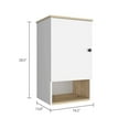 thumbnail image 4 of Atlin Designs Armoire à Pharmacie de Salle de Bain Moderne en Bois, Chêne Clair/blanc, 4 of 6