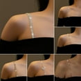 thumbnail image 2 of 1 Pcs Bretelle en Strass Argent Soutien-Gorge Chaîne d'Épaule Bijou Bretelle Réglable pour Festival Rave Robe de Mariée, 2 of 8