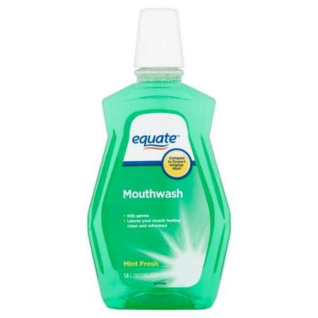 Equate Green Mint Mouthwash, 50.7 Oz