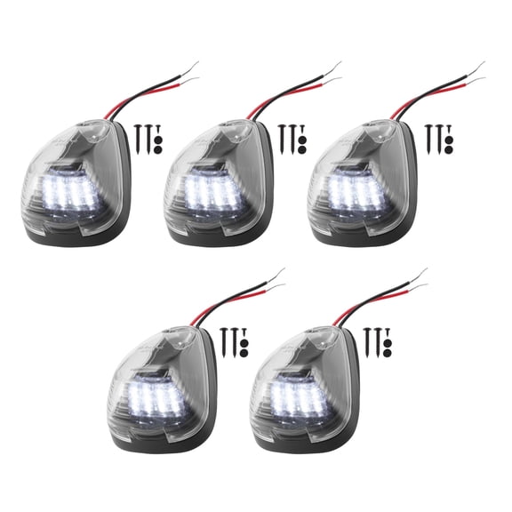 Luces de marcador de cabina LED Unique Bargains para Ford E150 1999-2016 Luz LED blanca de luces de techo de cabina en el medio del techo Reemplazo de luces de cabina LED de plástico 1 juego