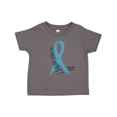 

Inktastic We Will Win Against Prostate Cancer Ribbon Gift Toddler Boy or Toddler Girl T-Shirt