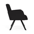 thumbnail image 2 of Willow Lounge Lobby Reception Waiting Swivel Guest Chair / Black Steel / Black, 2 of 5