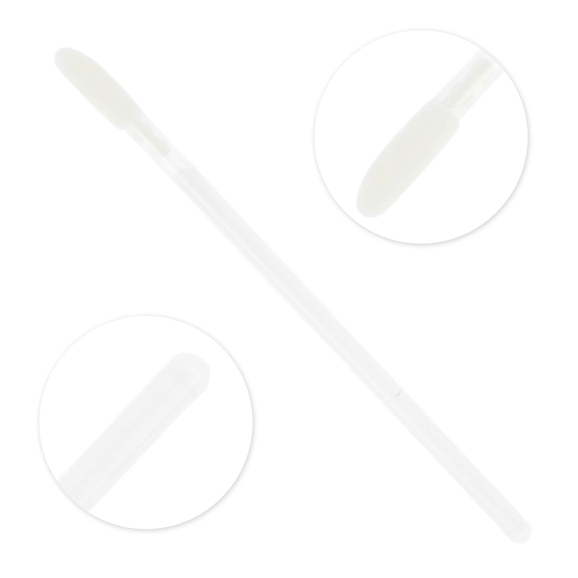 Unique Bargains 50 Pcs Disposable Solid Rod Lip Brush for Daily Makeup Application Clear