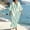 Mint Green, variant on Women Plus Size Batwing Sleeve Dress Loose Zebra Print Maxi Light Blue Cover Up,Size S