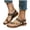 Coffee, variant on Women's Rhinestone Flower Thong Sandals Lightweight Low Wedge Flip Flops Retro Bohemian Flat Slides with Elastic Ankle Strap Black Size 7