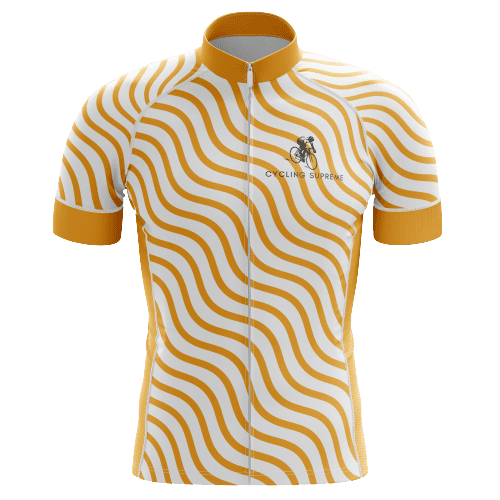 Chandail de Cyclisme pour Homme à Vague Orange de L'Action de Grâce - L