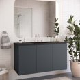thumbnail image 1 of Modway Bryn Meuble-Lavabo de Salle de Bain Mural 48 Pouces Gris Noir, 1 of 9