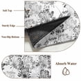 thumbnail image 6 of Spring Floral Area Rugs 4'x6', Washable Small Throw Rugs for Office Bathroom, Grey Dandelion Plants Pastoral Flower Botanical Indoor Outdoor Rug Non-Slip Low Pile Carpet Runner Reversible Floor Mats, 6 of 8