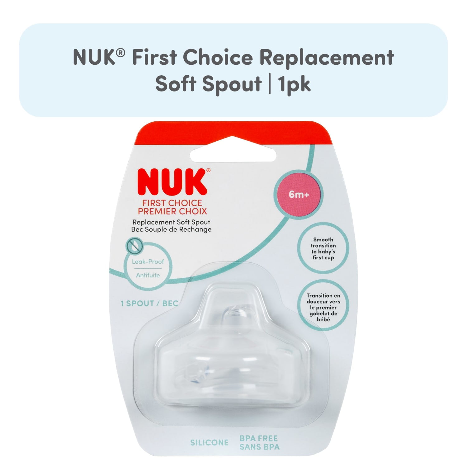 NUK First Choice Replacement Soft Spout, 1-Pack