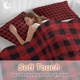 thumbnail image 4 of 3 Piece Rustic Checkered Duvet Cover Set Twin Size, Microfiber Comforter/Quilt Cover with Corner Ties and 2 Pillowcases, Black Red Buffalo Plaid All Season Soft Bedding with Zipper Closure, 4 of 8