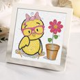 thumbnail image 4 of Cuadros Decorativos Cuadro de arte de cristal redondo completo de animales de dibujos animados de pintura de diamante DIY (DXZ061) Sywqhk Nuevos Originales, 4 of 9