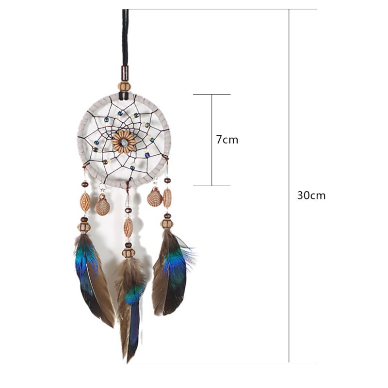 Blue Dream Catcher wall hanging decoration bead ornament feathers Decoration 
