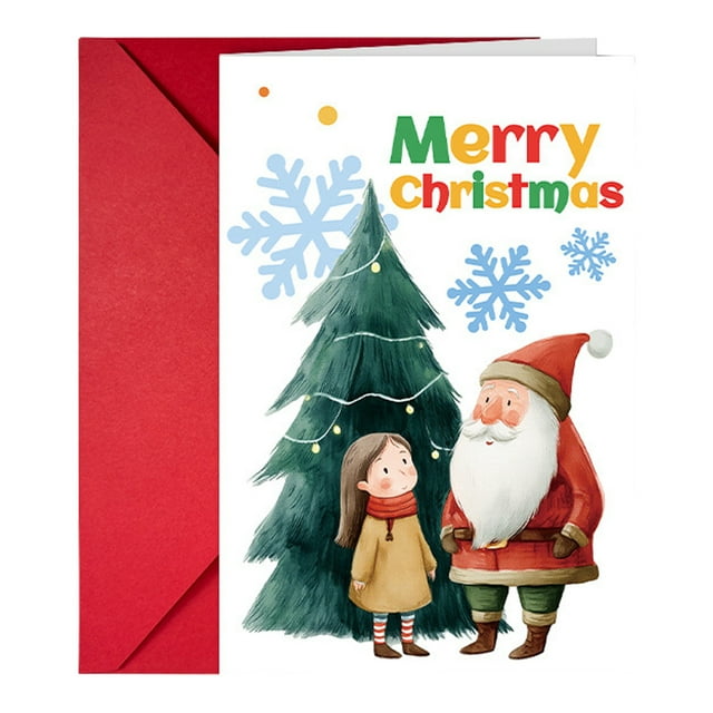 BKER Festive Holiday Greeting Card With Envelope For Celebrations And Seasonal Wishes Perfect For Family And Colleagues