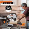 thumbnail image 4 of 10 Inch 15A Sliding Compound Miter Saw with Double Speed & Laser, 4 of 6