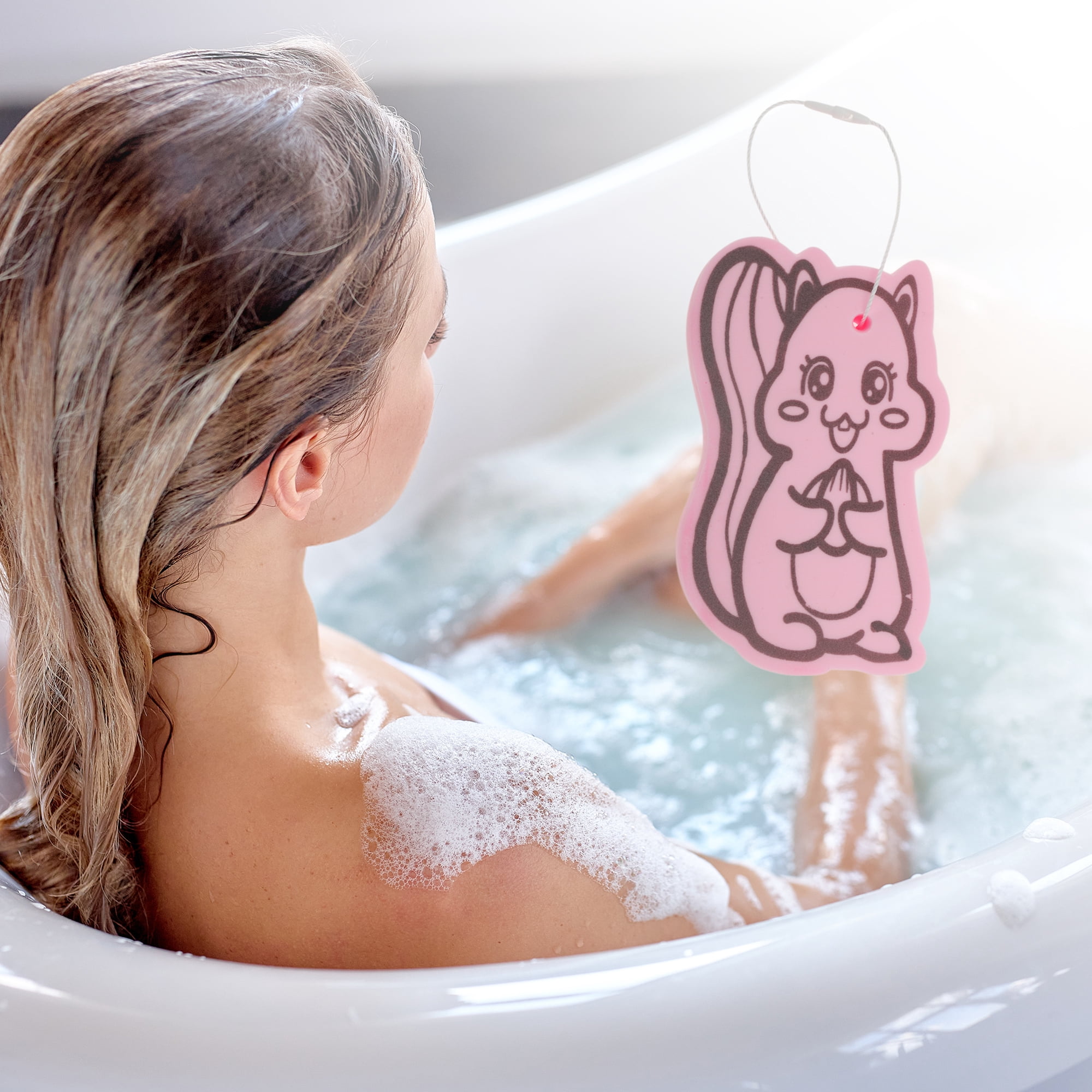 Unique Bargains Cartoon Bath Brush Sponge 4.53"x2.76"x1.1" 1 Pc Pink