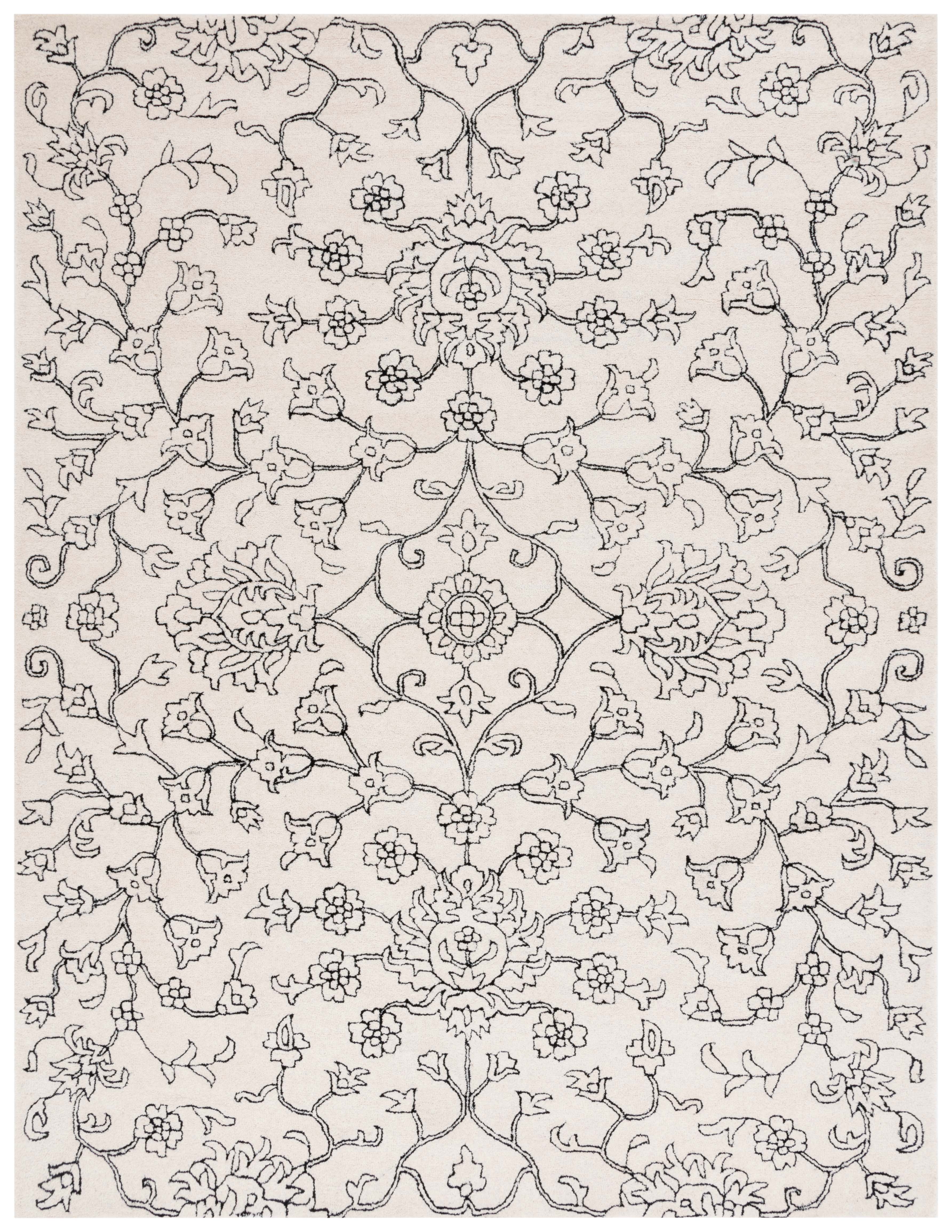 Safavieh Jardin Blair Floral Area Rug, Ivory/Black, 8' x 10'
