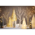 thumbnail image 5 of Evergreen Beautiful Christmas LED Gold Tree, Set of 2 - 8 x 8 x 16 Inches Indoor/Outdoor Decoration, 5 of 9