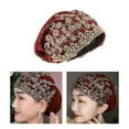 thumbnail image 3 of kurtrusly Bonnet de Mode pour Femmes Confortable Chapeau de Chimiothérapie Rouge Foncé 1Set, 3 of 6