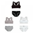 thumbnail image 3 of Saient Girl Underwear Soft Cotton Solid Print Casual Sports Training Bra Panties Sets, 3 of 5