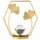 thumbnail image 3 of Adornos de cristal de Ginkgo Biloba para sala de estar, oficina, decoración de hierro forjado, artesanías decorativas de metal europeas, 3 of 6