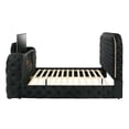 thumbnail image 5 of Acme Kana Eastern King Bed w/LED, Fireplace & TV Cabinet Black Upholstery Velvet, 5 of 7