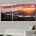 thumbnail image 2 of wall26 Canvas Print Wall Art Set Pastel Sunset Sunshine Mountain Range Nature Wilderness Photography Realism Rustic Landscape Colorful Cool for Living Room, Bedroom, Office - 16"x24" x 3, 2 of 5