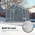 thumbnail image 5 of Quictent 8x10FT Carport Shelter with Roll-Up Mesh Windows & Reinforced Frame, Portable Garage Canopy for Motorcycle Storage, Dark Gray, 5 of 8
