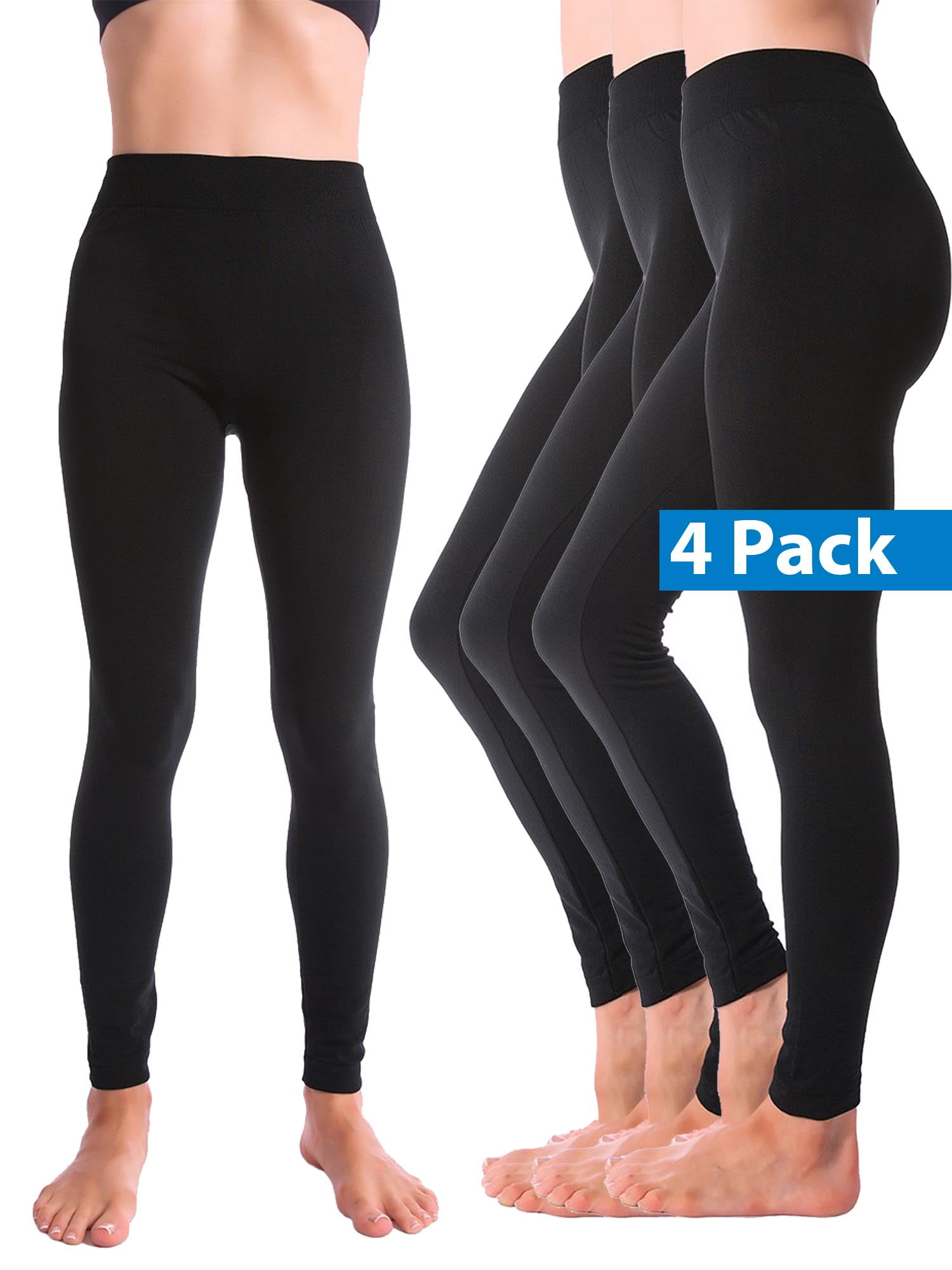 Womens Fleece Lined Tummy Control High Waist Thick Winter Warm Brushed Leggings 