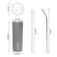 thumbnail image 3 of BJPKPK Skinny Tumbler with Lid 20 oz Stainless Steel Slim Vacuum Insulated Tumblers Cup,Gray, 3 of 6