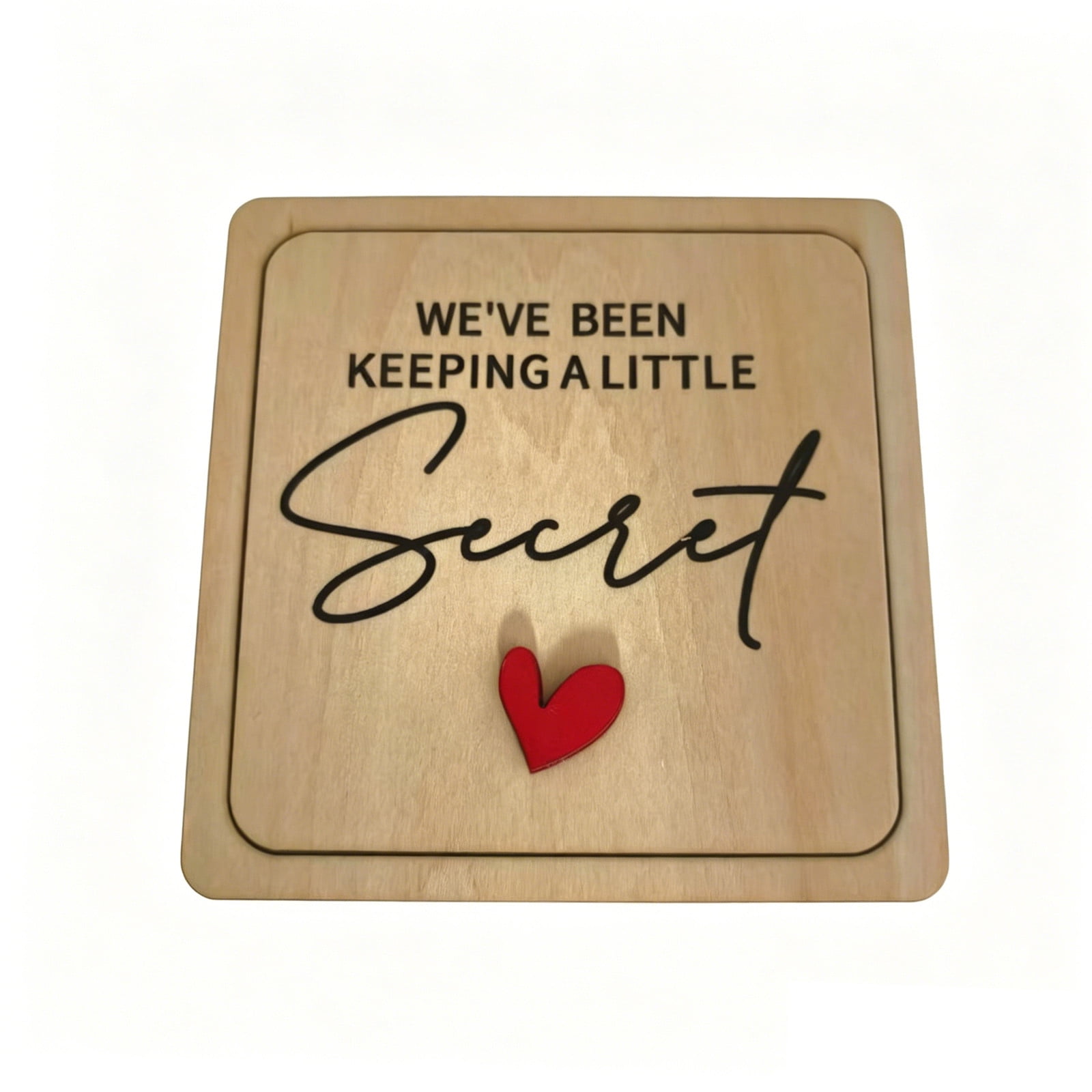 Ultrasound Photo Frame Pregnancy Announcement Wooden Keepsake Box For Baby, Wood