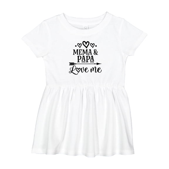 Inktastic Mema and Papa Love Me Girls Baby Dress