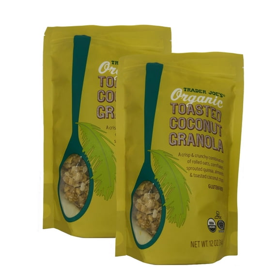 Trader Joe's Organic Toasted Coconut Granola 12 oz (2-Pack)