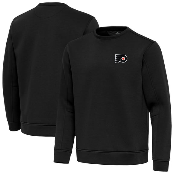 Men's Antigua Black Philadelphia Flyers Relevant Lightweight Pullover Sweatshirt