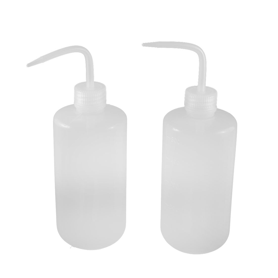 500mL Plastic Tube Pour Spout Oil Graduated Squeeze Bottles Clear 2pcs