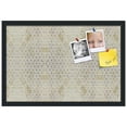 thumbnail image 2 of PinPix 24x16 Custom Cork Bulletin Board Marble Hex White Poster Board Has a Fabric Style Canvas Finish, Framed in Marble Hex White, by ArtToFrames (PinPix-1883), 2 of 5