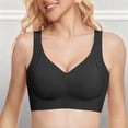 thumbnail image 2 of iHPH7 Bras for Women Supportive Wireless Push Up Bra Full Coverage No Underwire Seamless Plus Size for Older Women Black XL, 2 of 4