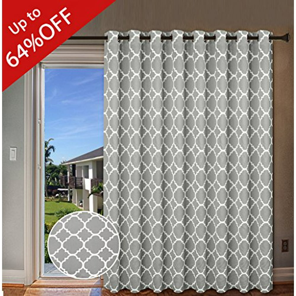 Blackout Printed Curtain Extra Wide Thermal Insulated Panel Grommet